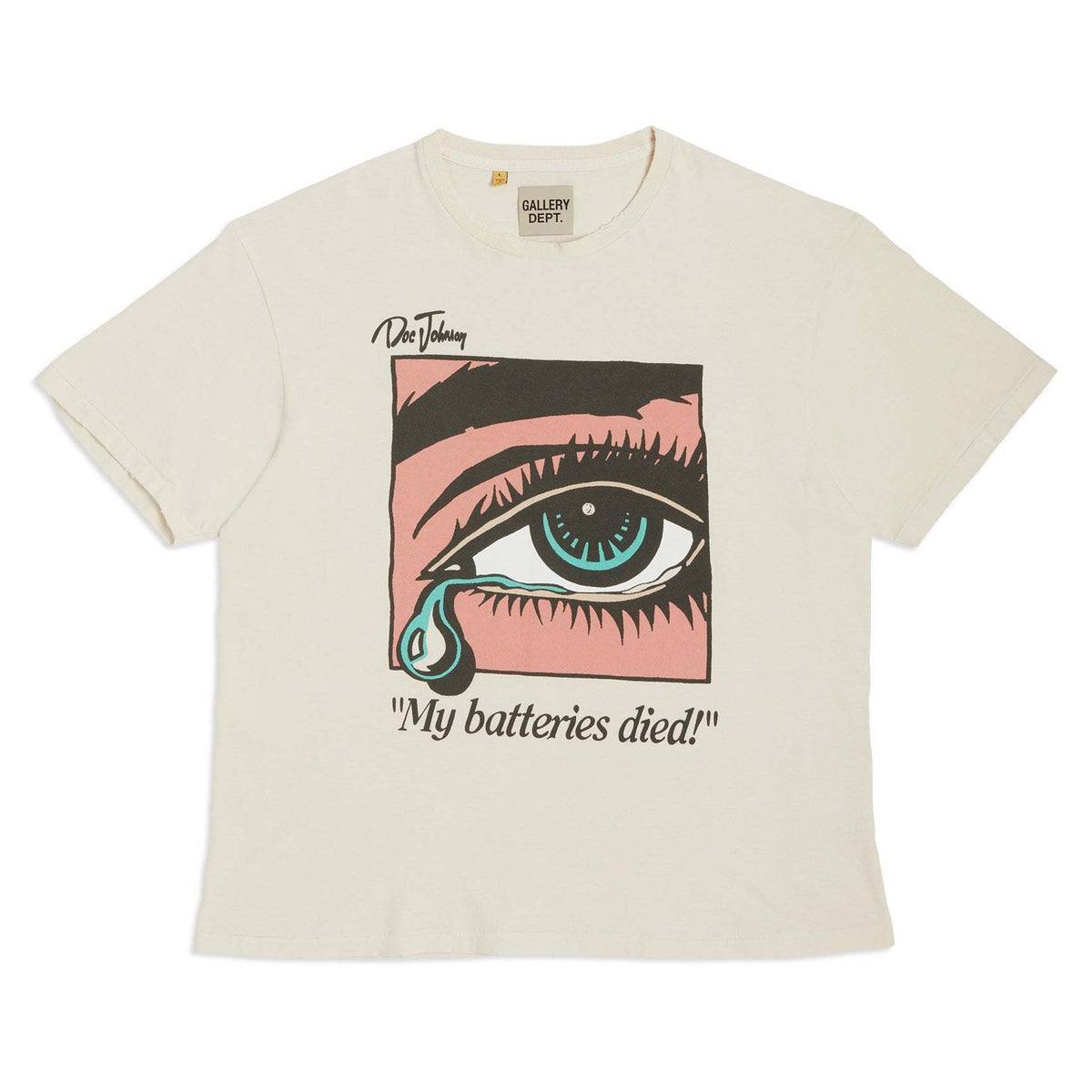 GALLERY DEPT. T-SHIRT DOC JOHNSON MY BATTERIES DIED – Crème