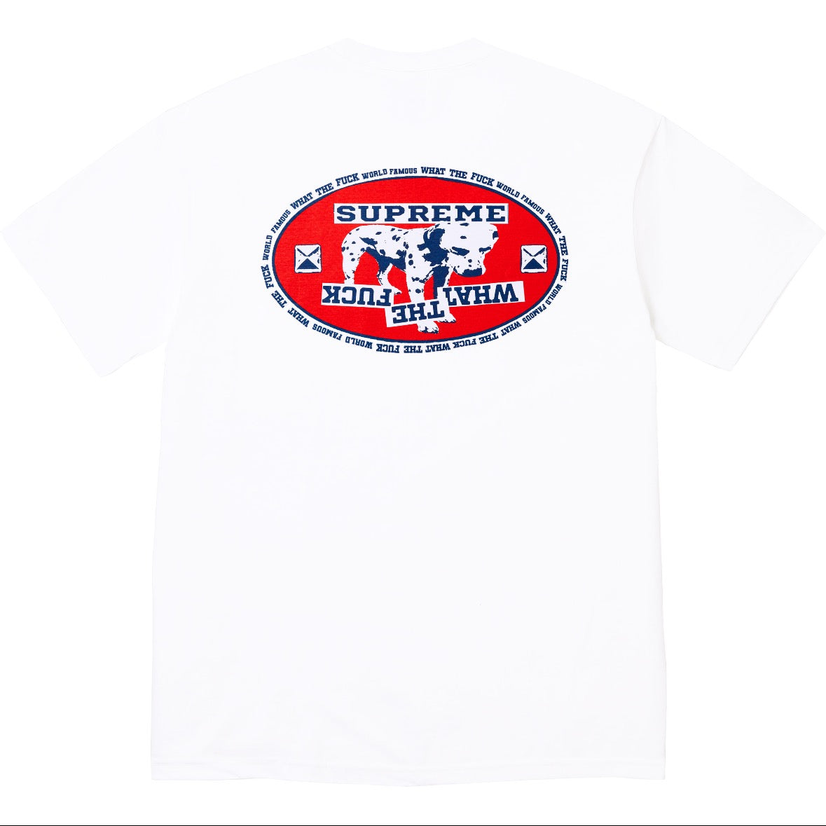 SUPREME T-SHIRT OVAL LOGO – Blanc
