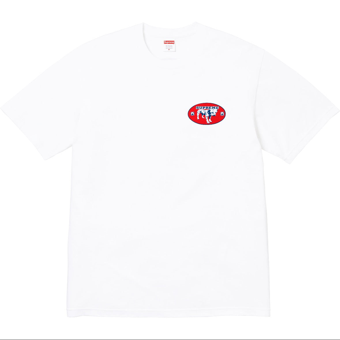 SUPREME T-SHIRT OVAL LOGO – Blanc