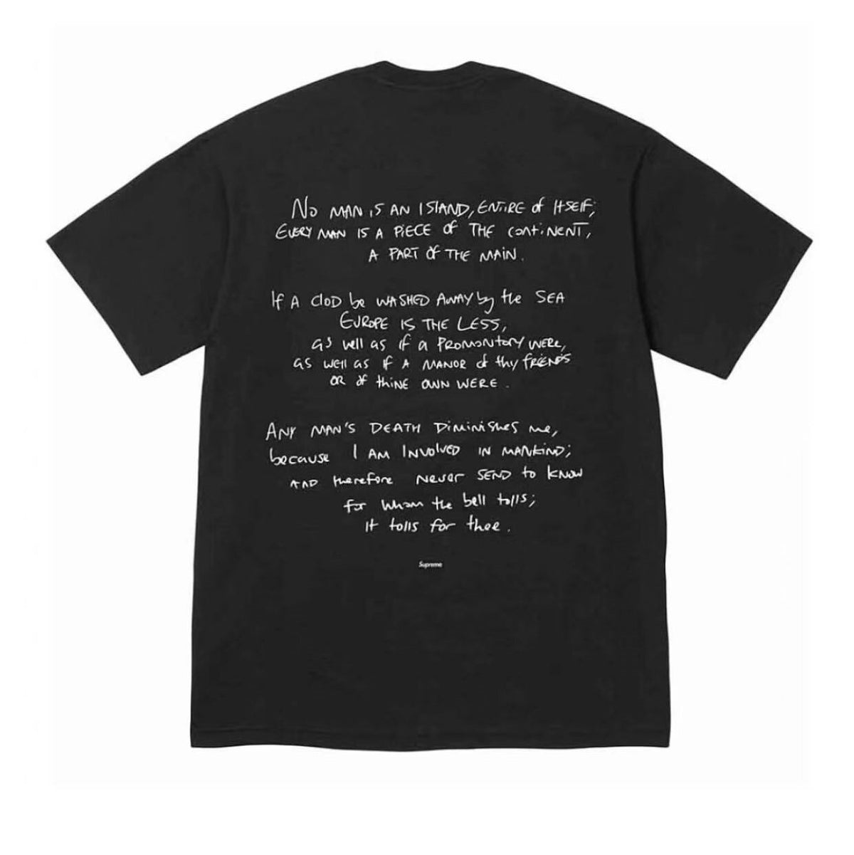 SUPREME T-SHIRT RULES THE WORLD – Noir
