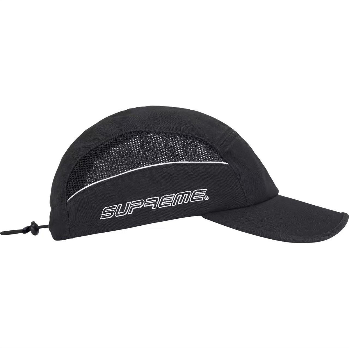 SUPREME MESH PANEL CAMP CAP mesh noir cote.jpg