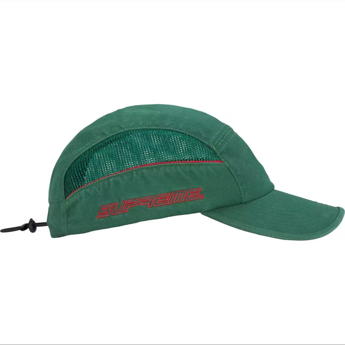 SUPREME MESH PANEL CAMP CAP mesh vert cote.jpg