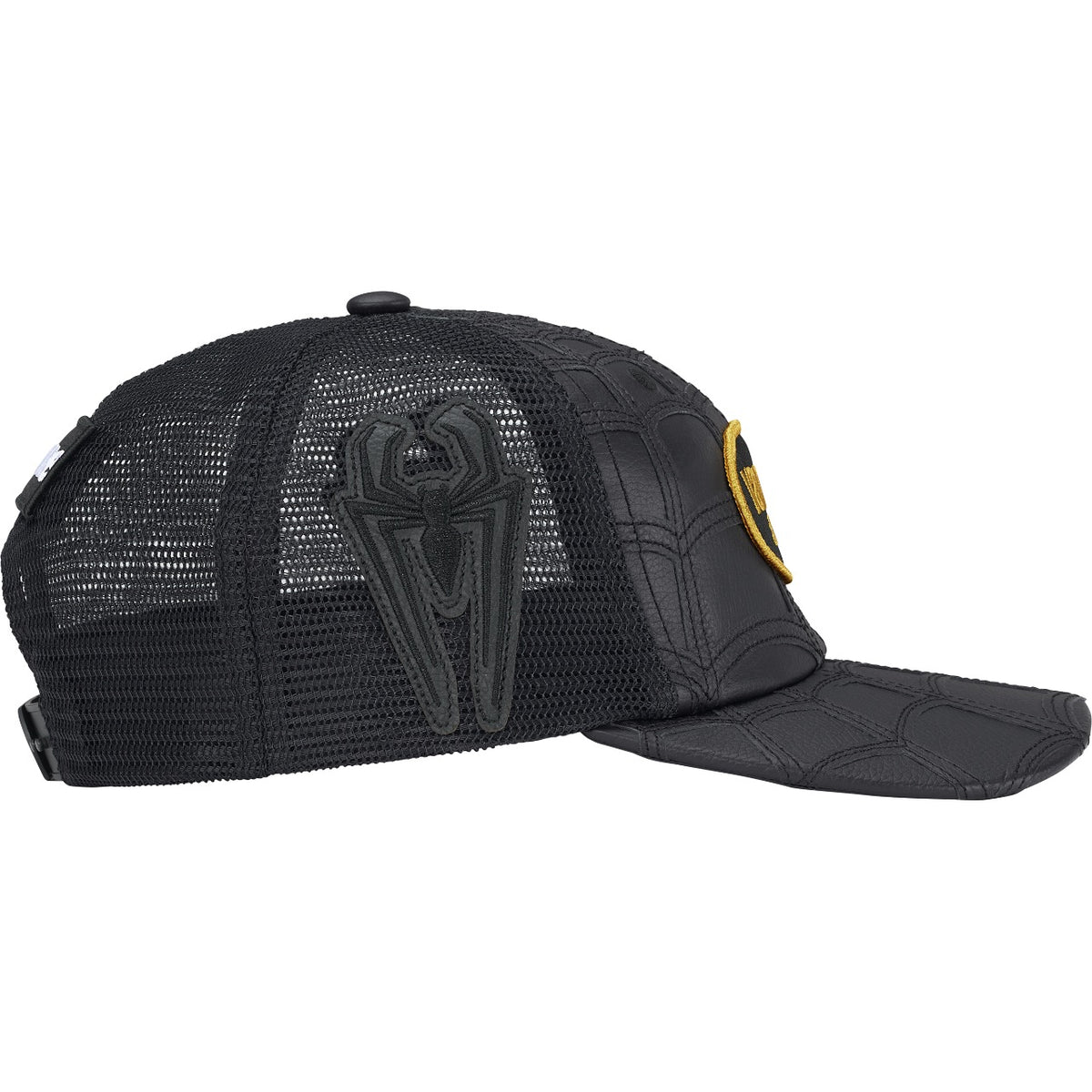 SUPREME X VANSON SPIDER WEB TRUCKER CAP spider noir cote.jpg
