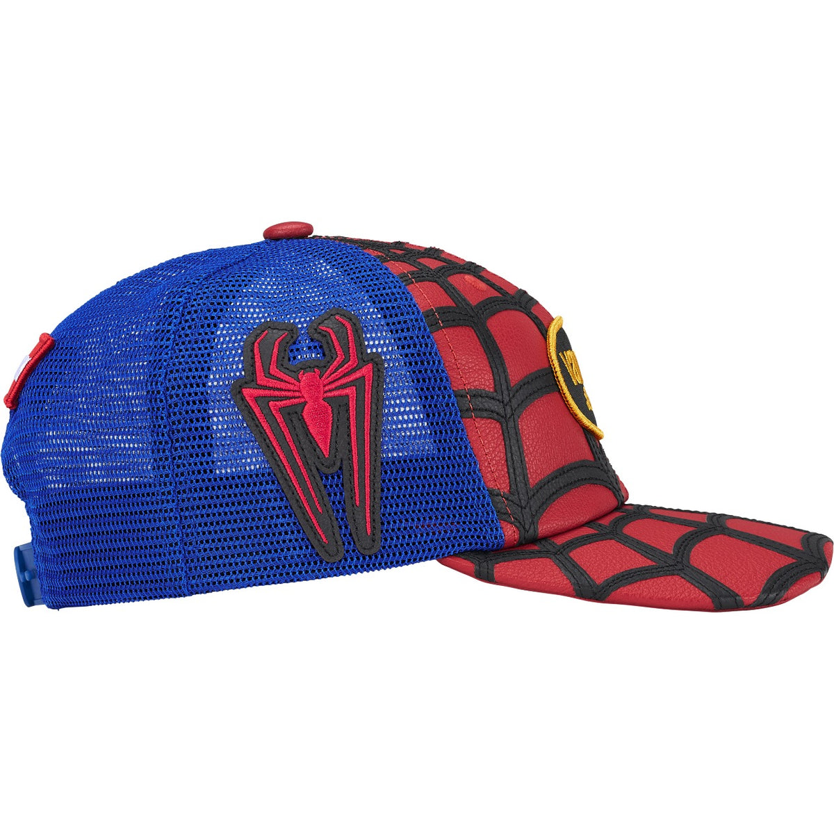 SUPREME X VANSON SPIDER WEB TRUCKER CAP spider rouge cote.jpg