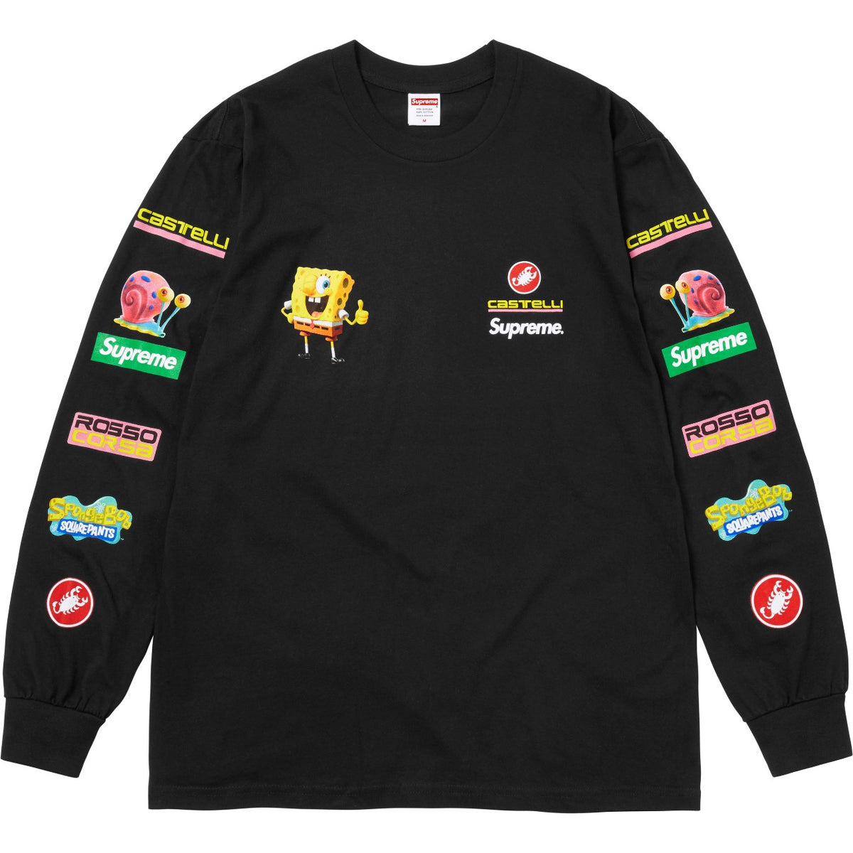 SUPREME X CASTELLI SPONGEBOB LONG SLEEVE castelli noir face
