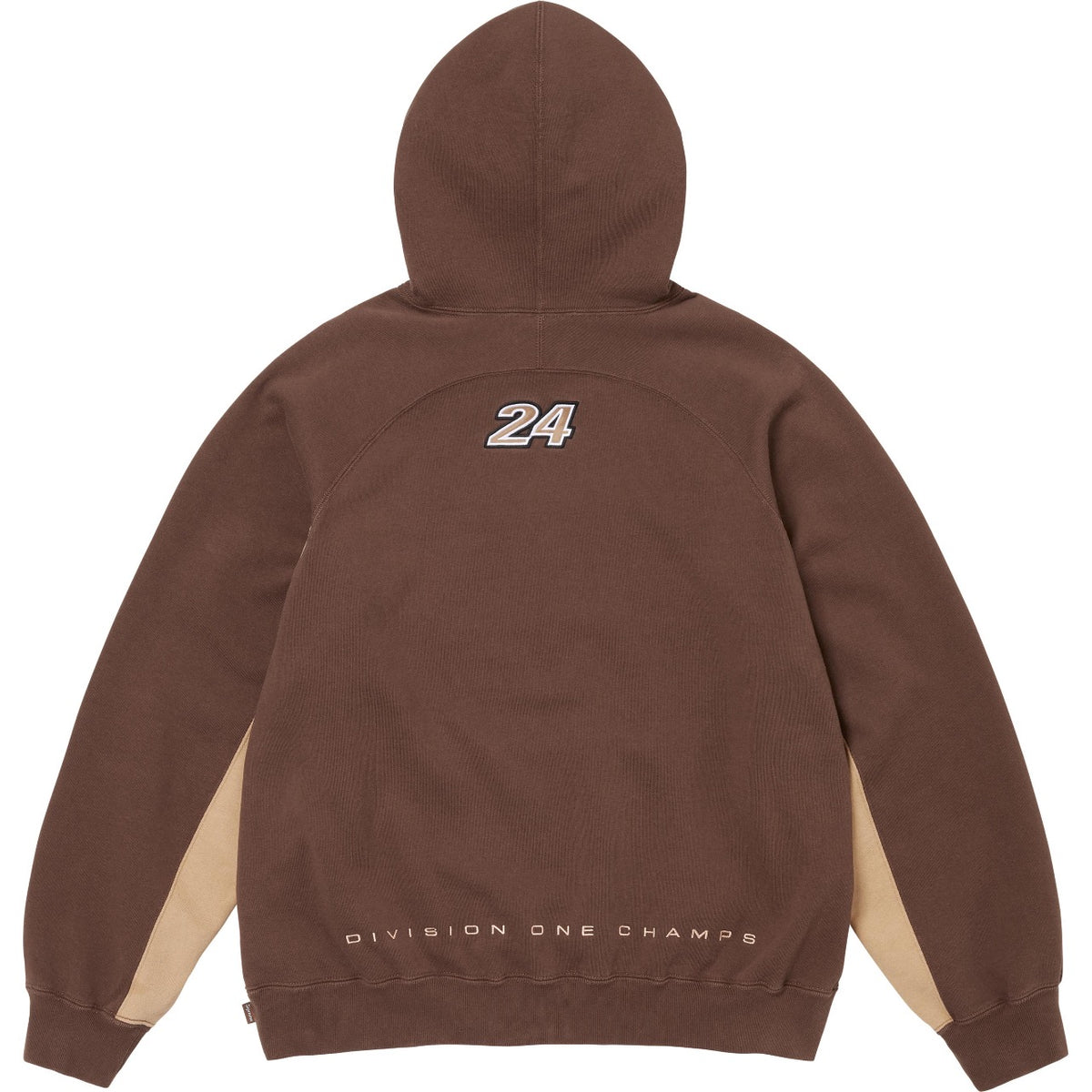 SUPREME DIVISION ONE CHAMPS HOODIE division marron dos