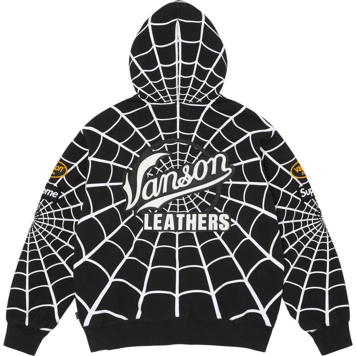 SUPREME X VANSON SPIDER WEB ZIP HOODIE