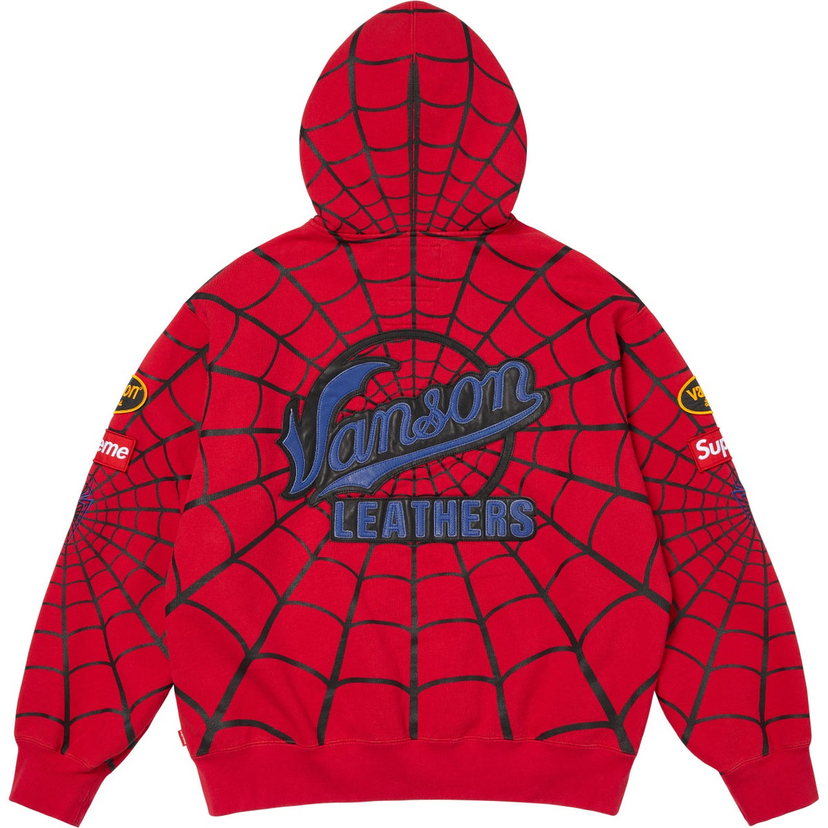 SUPREME X VANSON SPIDER WEB ZIP HOODIE