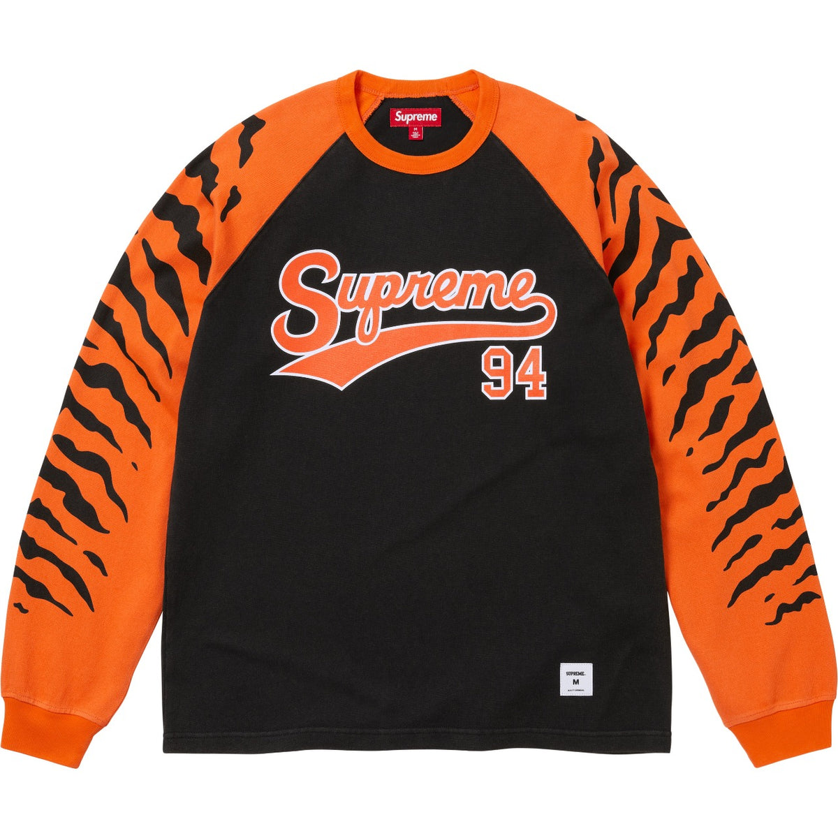 SUPREME TIGER STRIPE 94 LONG SLEEVE tiger-orange-avant