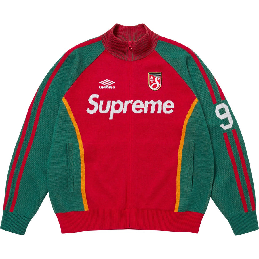 SUPREME X UMBRO ZIP-UP KNIT umbro-rouge-avant