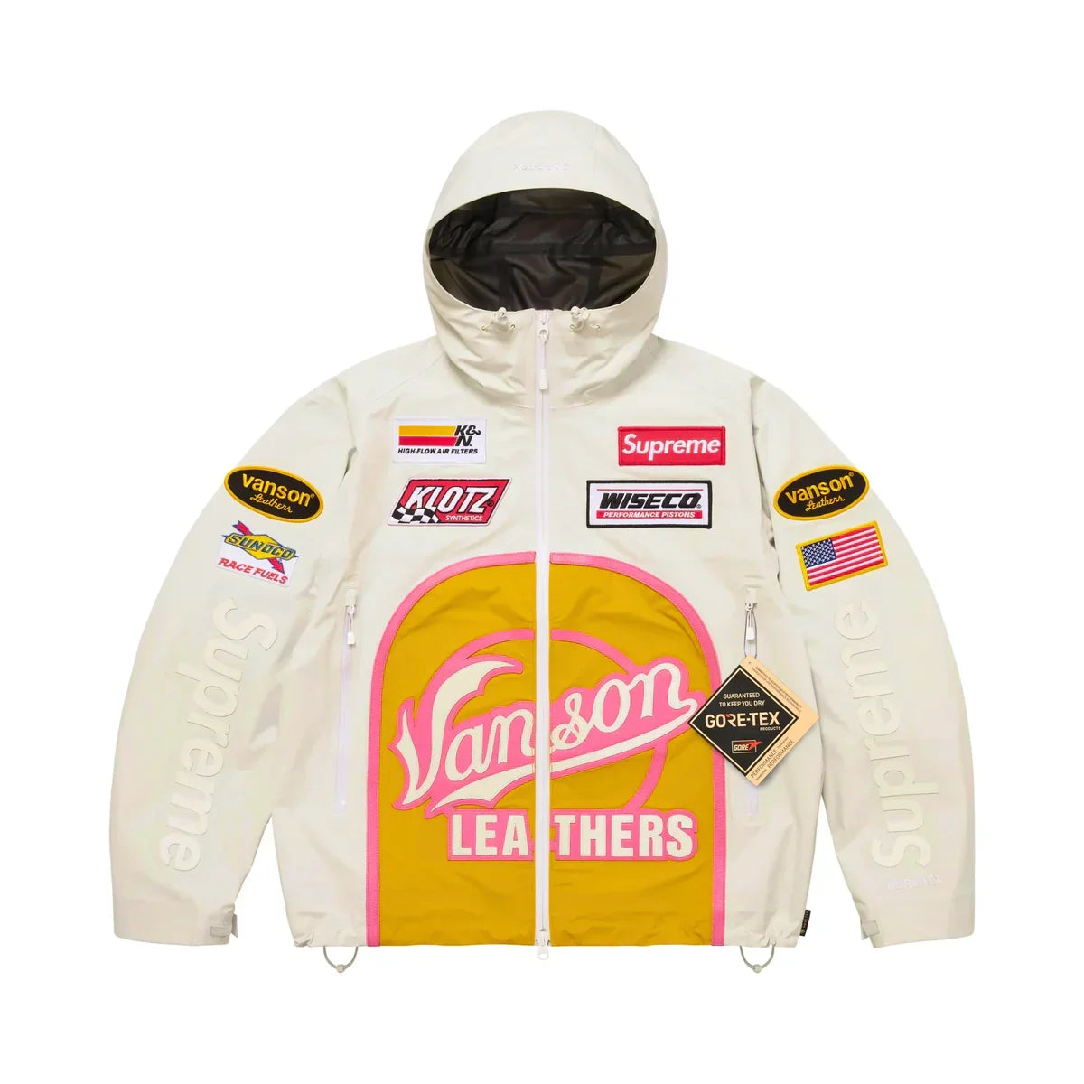 Supreme x Vanson Leathers GORE-TEX – blanc-face