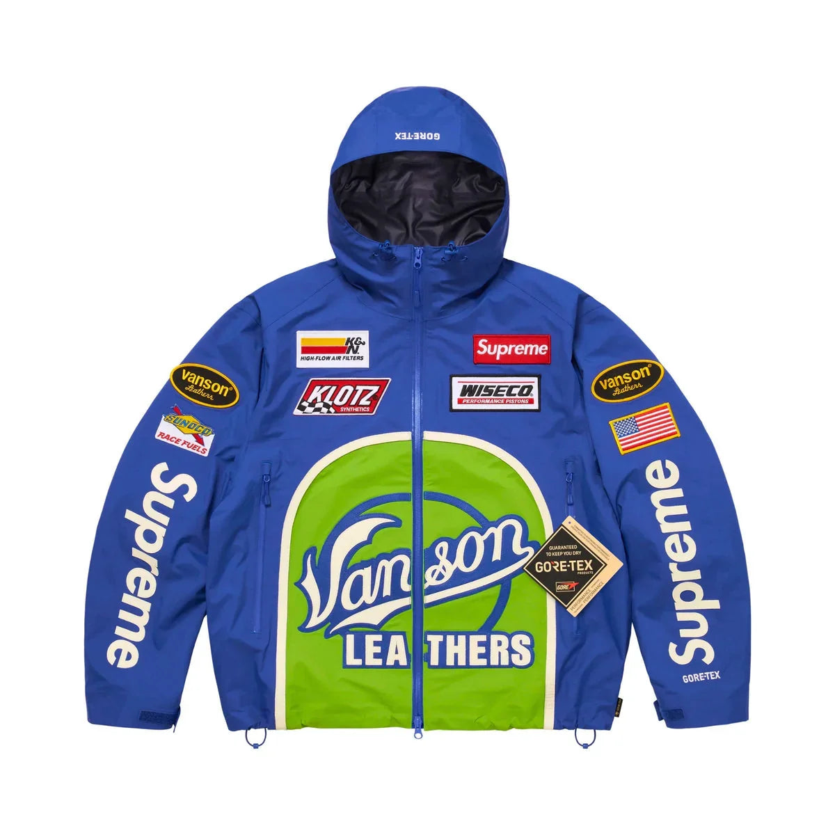 Supreme x Vanson Leathers GORE-TEX – bleu-face
