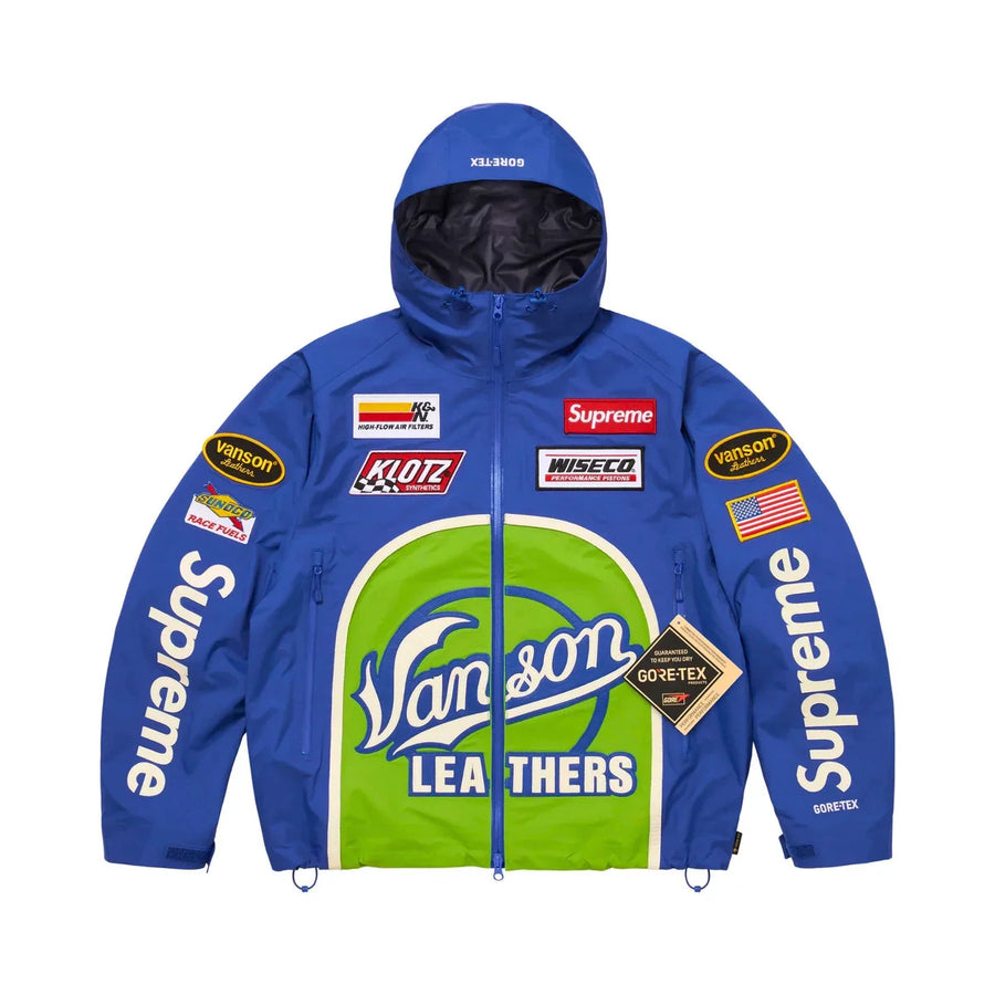 Supreme x Vanson Leathers GORE-TEX – bleu-face