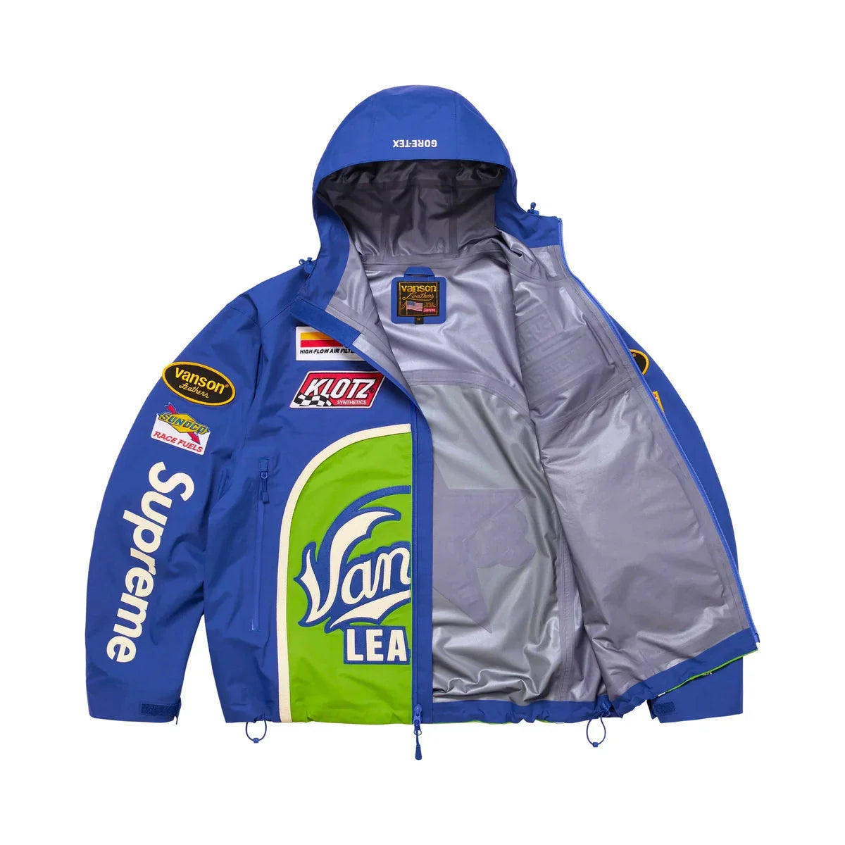 Supreme x Vanson Leathers GORE-TEX – bleu-interieur