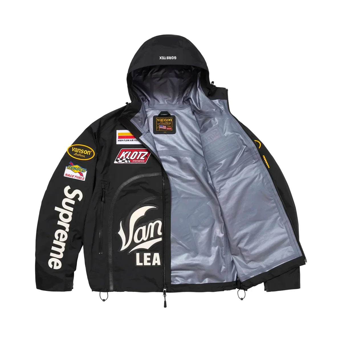 Supreme x Vanson Leathers GORE-TEX – noir-interieur