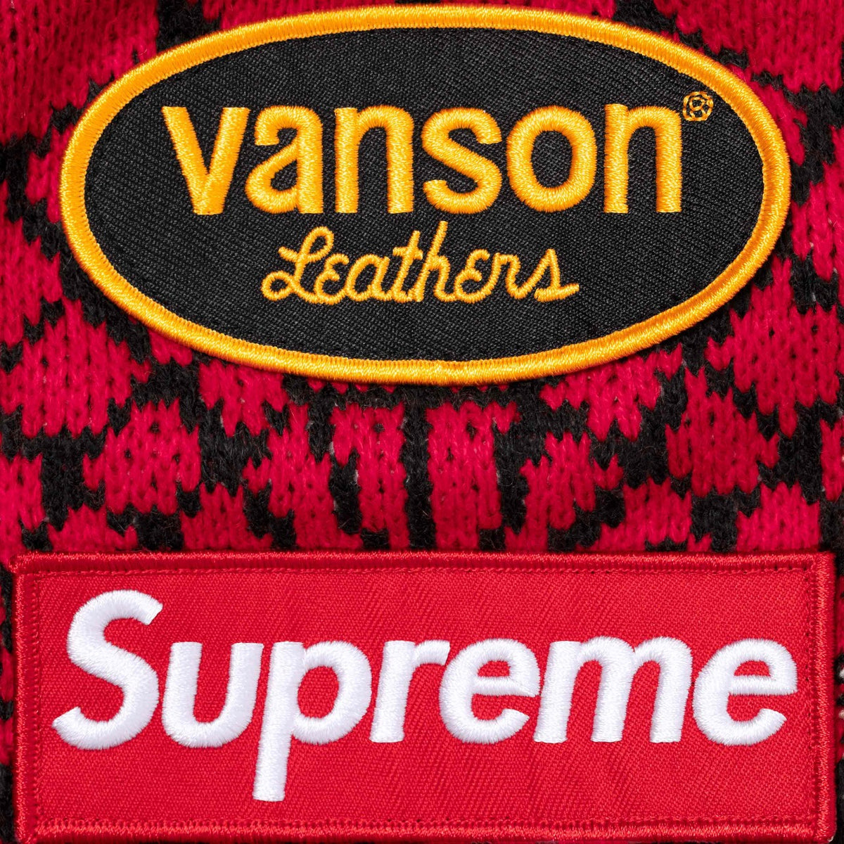 SUPREME X VANSON SPIDER WEB KNIT SWEATER vanson-knit-rouge-detail