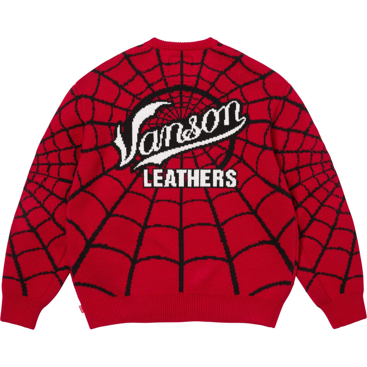 SUPREME X VANSON SPIDER WEB KNIT SWEATER vanson-knit-rouge-dos