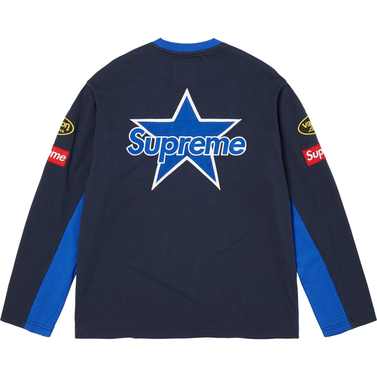 SUPREME X VANSON RACING TEAM LONG SLEEVE vanson-racing-bleu-arriere