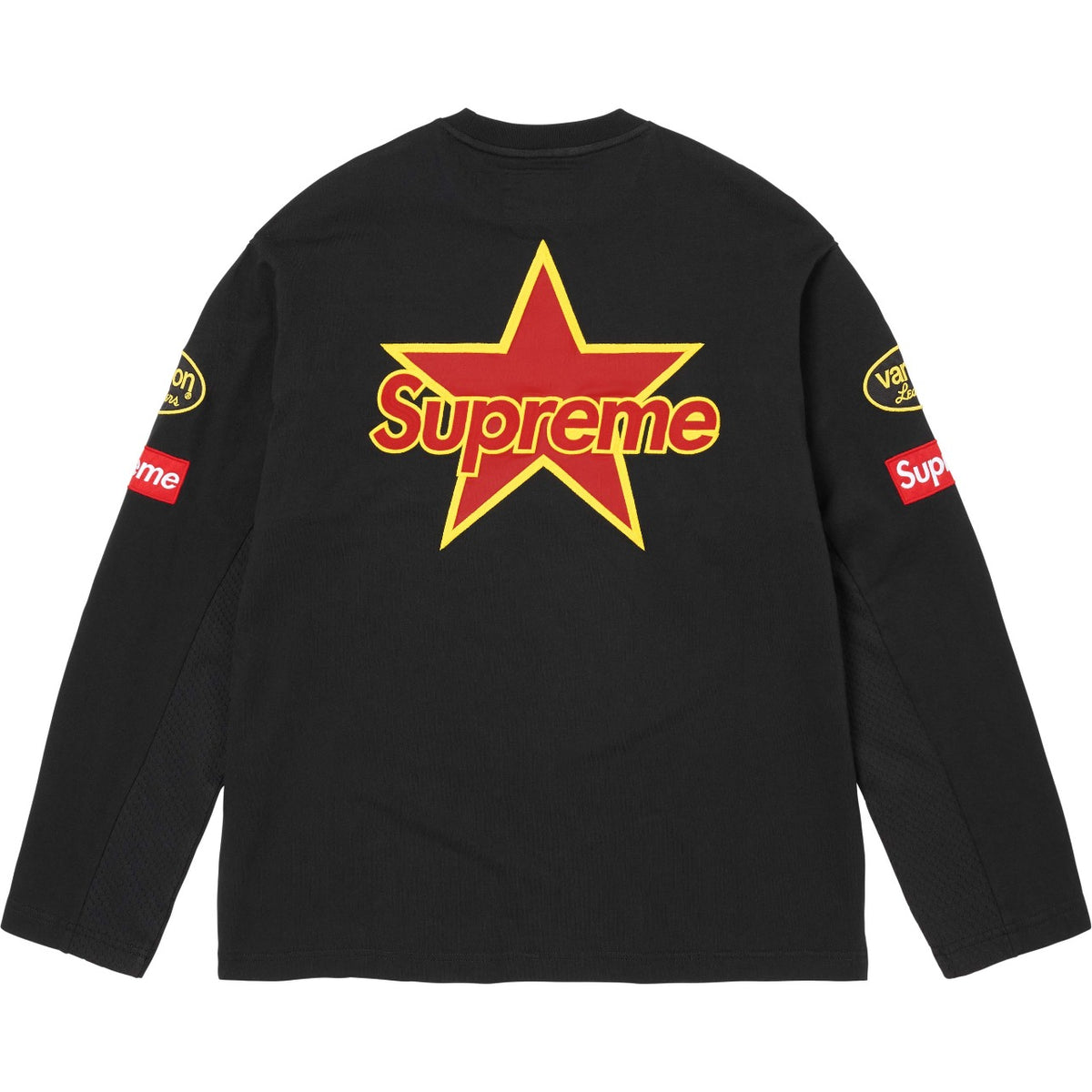 SUPREME X VANSON RACING TEAM LONG SLEEVE vanson-racing-noir-arriere